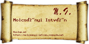 Molcsányi István névjegykártya