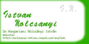istvan molcsanyi business card