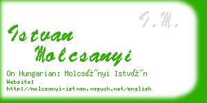 istvan molcsanyi business card